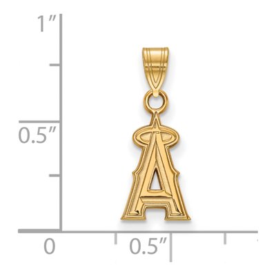 Los Angeles Angels Gold-Plated Sterling Silver LA Small Pendant – view 2