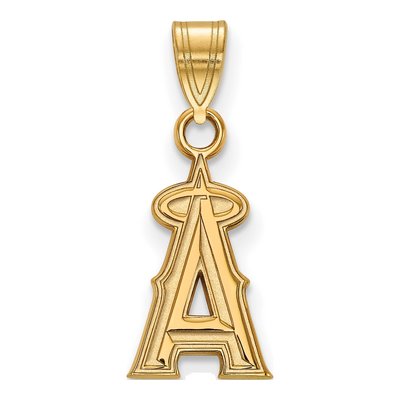 Los Angeles Angels Gold-Plated Sterling Silver LA Small Pendant