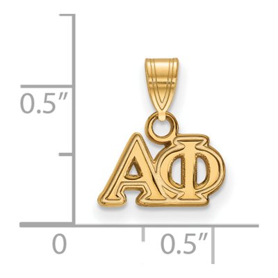 Alpha Phi Gold-Plated Sterling Silver Small Sorority Letters Pendant – view 2