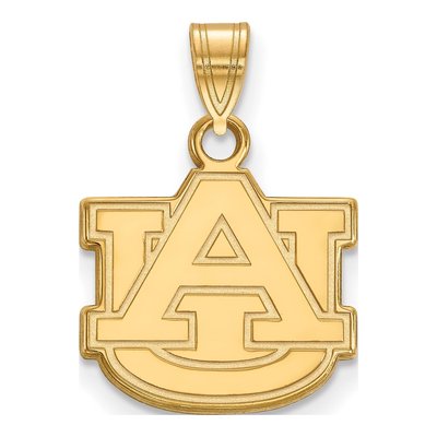 Auburn University Gold-Plated Sterling Silver A-U Small Pendant