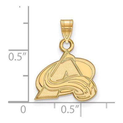 Colorado Avalanche Gold-Plated Sterling Silver Small Letter A Pendant – view 2