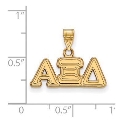 Alpha Xi Delta Gold-Plated Sterling Silver Small Pendant – view 2