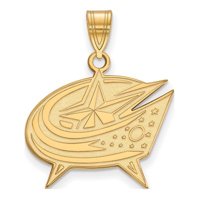 Columbus Blue Jackets Gold-Plated Sterling Silver Large Pendant