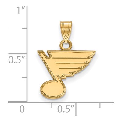 St. Louis Blues Gold-Plated Sterling Silver Small Pendant – view 2