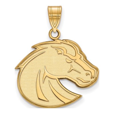 Boise State University Gold-Plated Sterling Silver Large Broncos Pendant