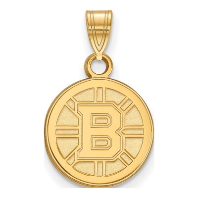 Boston Bruins Gold-Plated Sterling Silver Small Pendant