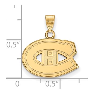 Montreal Canadiens Gold-Plated Sterling Silver Small Pendant – view 2