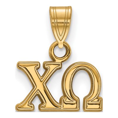 Chi Omega Gold-Plated Sterling Silver Small Pendant