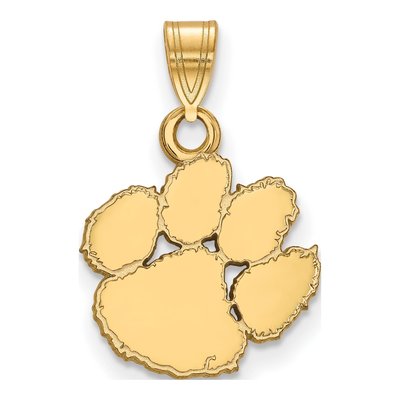 Clemson University Gold-Plated Sterling Silver Small Tiger Paw Pendant
