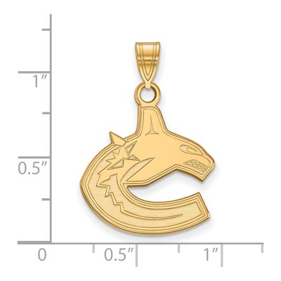 Vancouver Canucks Gold-Plated Sterling Silver Large Pendant – view 2