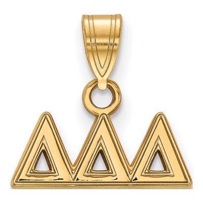 Delta Delta Delta Gold-Plated Sterling Silver Small Pendant