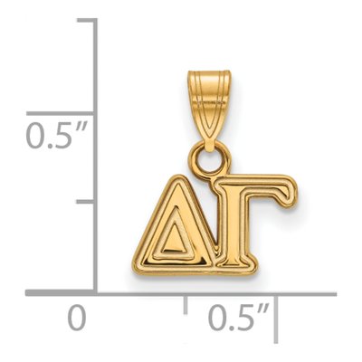 Delta Gamma Gold-Plated Sterling Silver Sorority Small Pendant – view 2