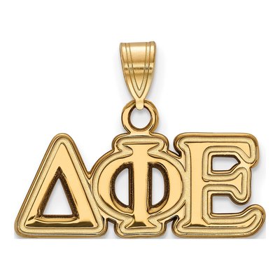 Delta Phi Epsilon Gold-Plated Sterling Silver Small Sorority Pendant