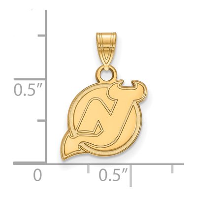 New Jersey Devils Gold-Plated Sterling Silver Small Pendant – view 2