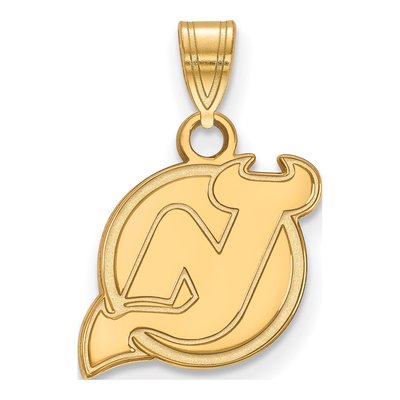 New Jersey Devils Gold-Plated Sterling Silver Small Pendant