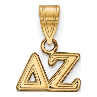 Delta Zeta Gold-Plated Sterling Silver Sorority Small Pendant