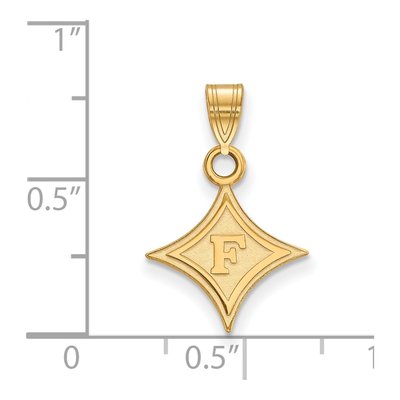 Furman University Gold-Plated Sterling Silver Small Pendant – view 2