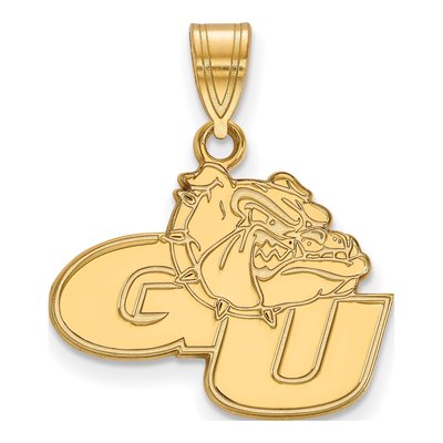 Gonzaga University Gold-Plated Sterling Silver Medium Bulldog Pendant