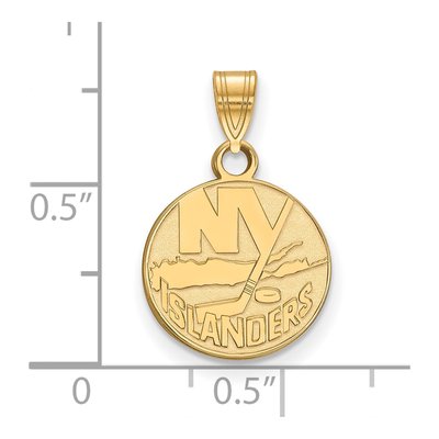 New York Islanders Gold-Plated Sterling Silver NY Small Pendant – view 2
