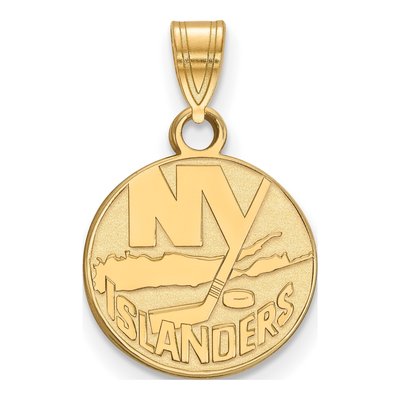 New York Islanders Gold-Plated Sterling Silver NY Small Pendant