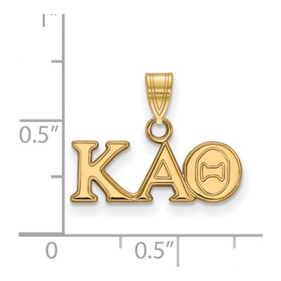 Kappa Alpha Theta Gold-Plated Sterling Silver Small Sorority Pendant – view 2