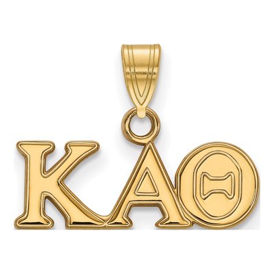 Kappa Alpha Theta Gold-Plated Sterling Silver Small Sorority Pendant