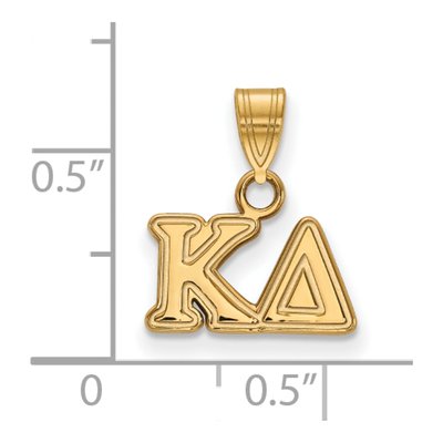 Kappa Delta Gold-Plated Sterling Silver Small Sorority Letters Pendant – view 2