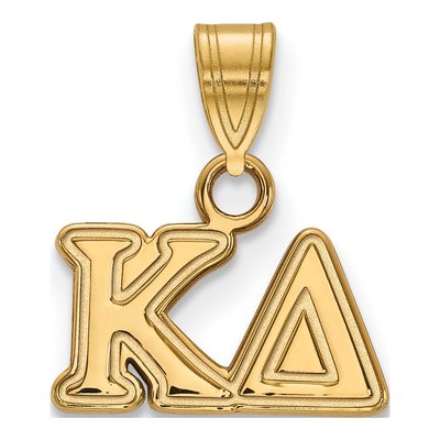 Kappa Delta Gold-Plated Sterling Silver Small Sorority Letters Pendant
