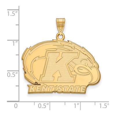 Kent State University Gold-Plated Sterling Silver Large Pendant – view 2