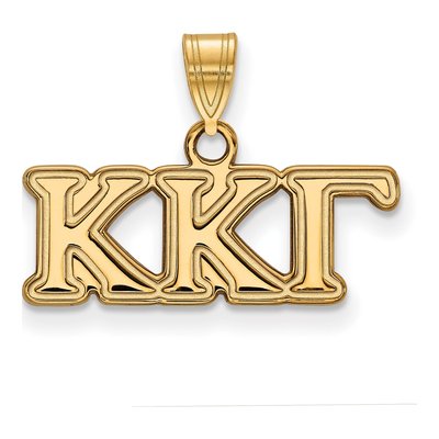 Kappa Kappa Gamma Gold-Plated Sterling Silver Small Pendant