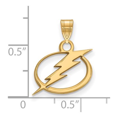 Tampa Bay Lightning Gold-Plated Sterling Silver Small Pendant – view 2