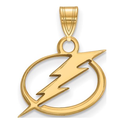Tampa Bay Lightning Gold-Plated Sterling Silver Small Pendant