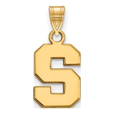 Michigan State University Gold-Plated Sterling Silver Small Letter S Pendant