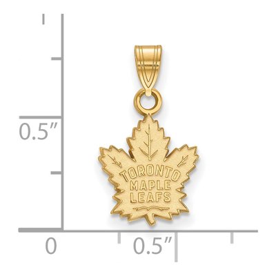 Toronto Maple Leafs Gold-Plated Sterling Silver Small Pendant – view 2