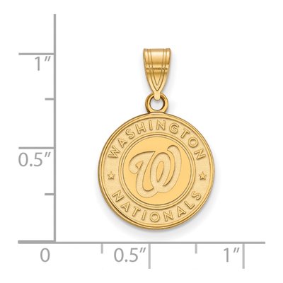 Washington Nationals Gold-Plated Sterling Silver Medium Pendant – view 2