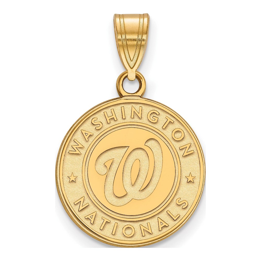 Washington Nationals Gold-Plated Sterling Silver Medium Pendant