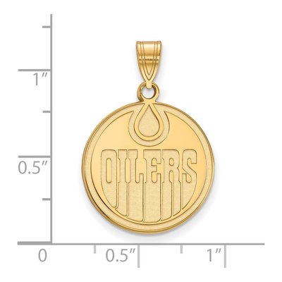 Edmonton Oilers Gold-Plated Sterling Silver Large Pendant – view 2