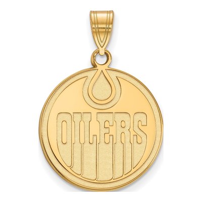 Edmonton Oilers Gold-Plated Sterling Silver Large Pendant