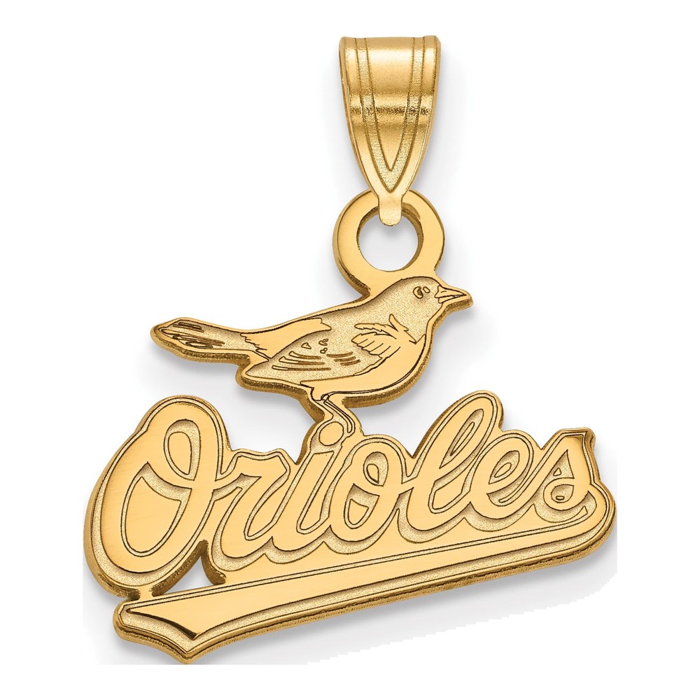 Baltimore Orioles Gold-Plated Sterling Silver Small Bird Pendant