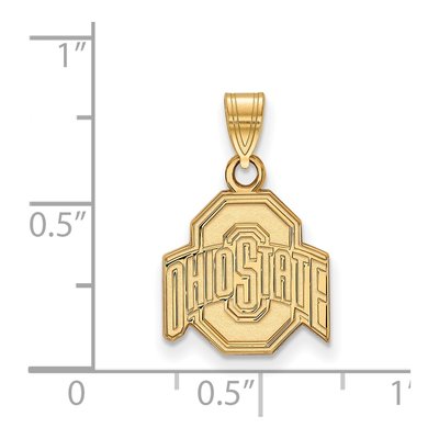 Ohio State University Gold-Plated Sterling Silver Small Pendant – view 2