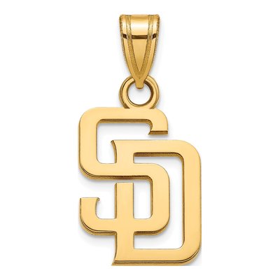 San Diego Padres Gold-Plated Sterling Silver Small Pendant