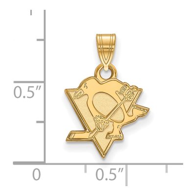 Pittsburgh Penguins Gold-Plated Sterling Silver Small Pendant – view 2