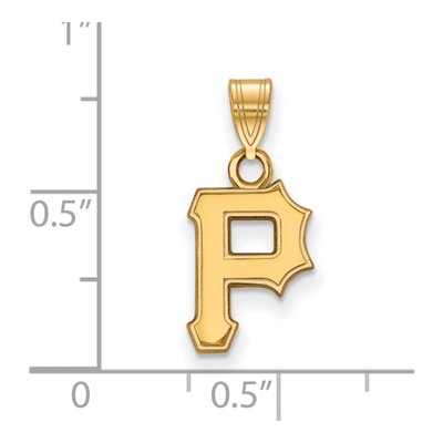 Pittsburgh Pirates Gold-Plated Sterling Silver Small Letter P Pendant – view 2