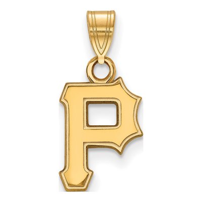 Pittsburgh Pirates Gold-Plated Sterling Silver Small Letter P Pendant