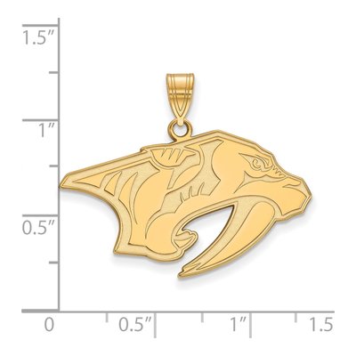 Nashville Predators Gold-Plated Sterling Silver Large Pendant – view 2