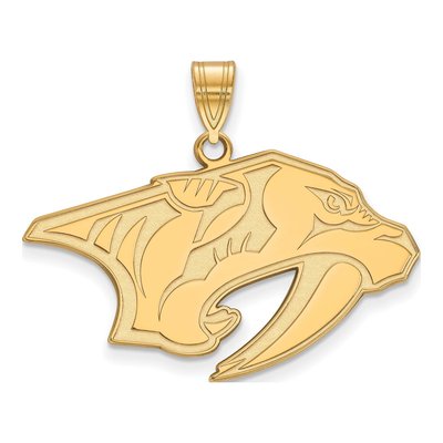 Nashville Predators Gold-Plated Sterling Silver Large Pendant