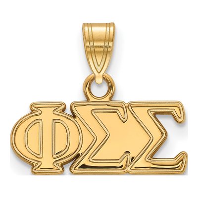 Phi Sigma Sigma Gold-Plated Sterling Silver Small Pendant