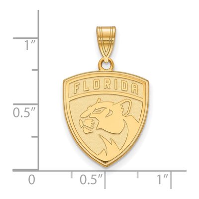 Florida Panthers Gold-Plated Sterling Silver Large Pendant – view 2