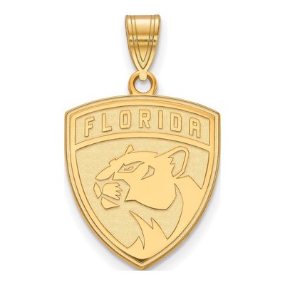Florida Panthers Gold-Plated Sterling Silver Large Pendant