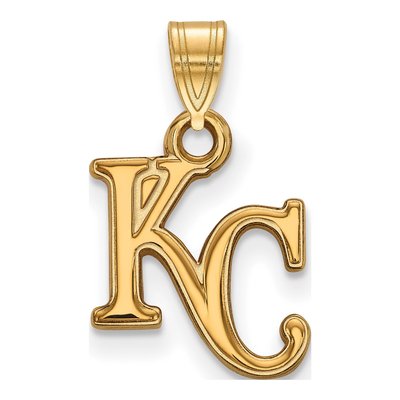 Kansas City Royals Gold-Plated Sterling Silver Small K-C Pendant